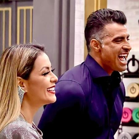Li Martins e JP Mantovani no "Power Couple" - Reprodução/Record TV