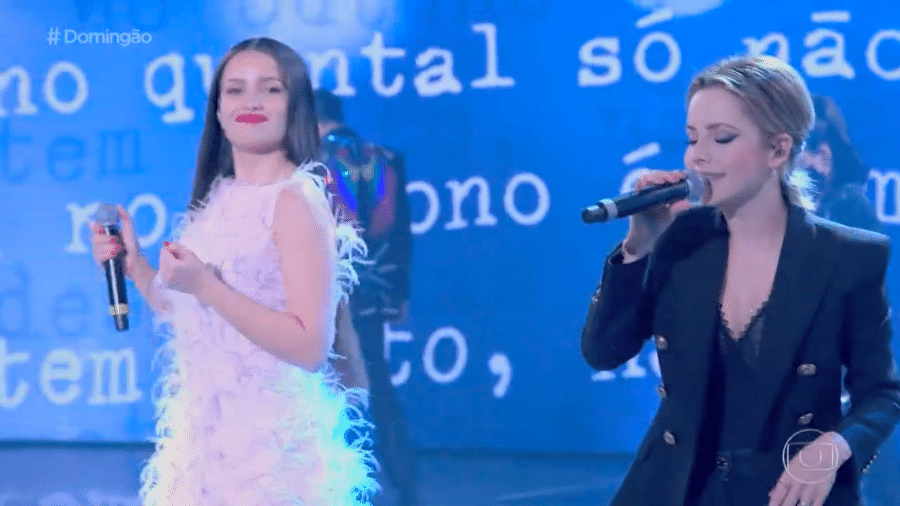 Juliette canta com Sandy no Domingão - Reprodução/Globo