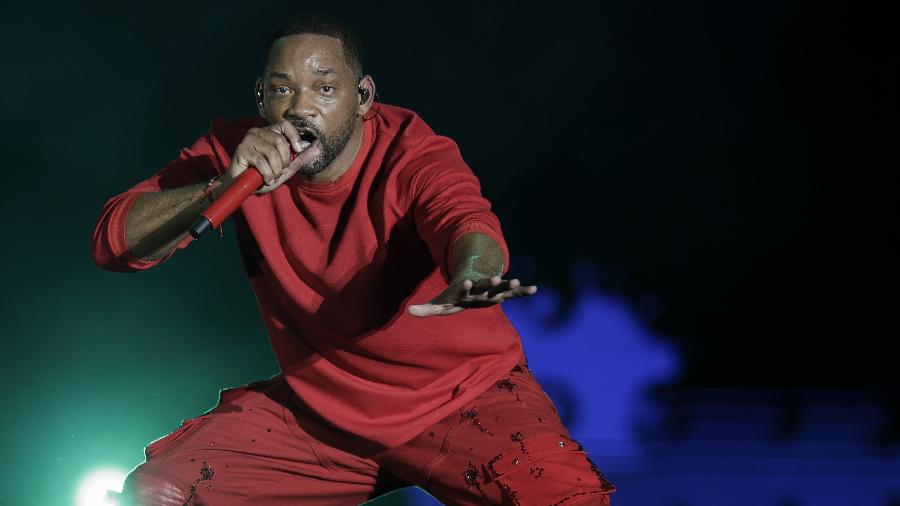 19.set.2024 - Will Smith se apresenta no Palco Sunset do quarto dia de Rock in Rio