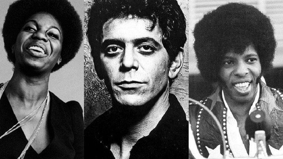 Nina Simone, Lou Reed (do Velvet Underground) e Sly Stone, que serão homenageados no Grammy - Getty Images/Reprodução/Montagem