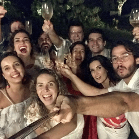 Fátima Bernardes e Túlio Gadêlha comemoram a chegada de 2018 em festa com amigos - Reprodução/Instagram/fatimabernardes