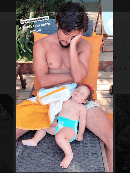 Bruno Gissoni e a filha, Madalena, tiram soneca juntos - Reprodução/Instagram
