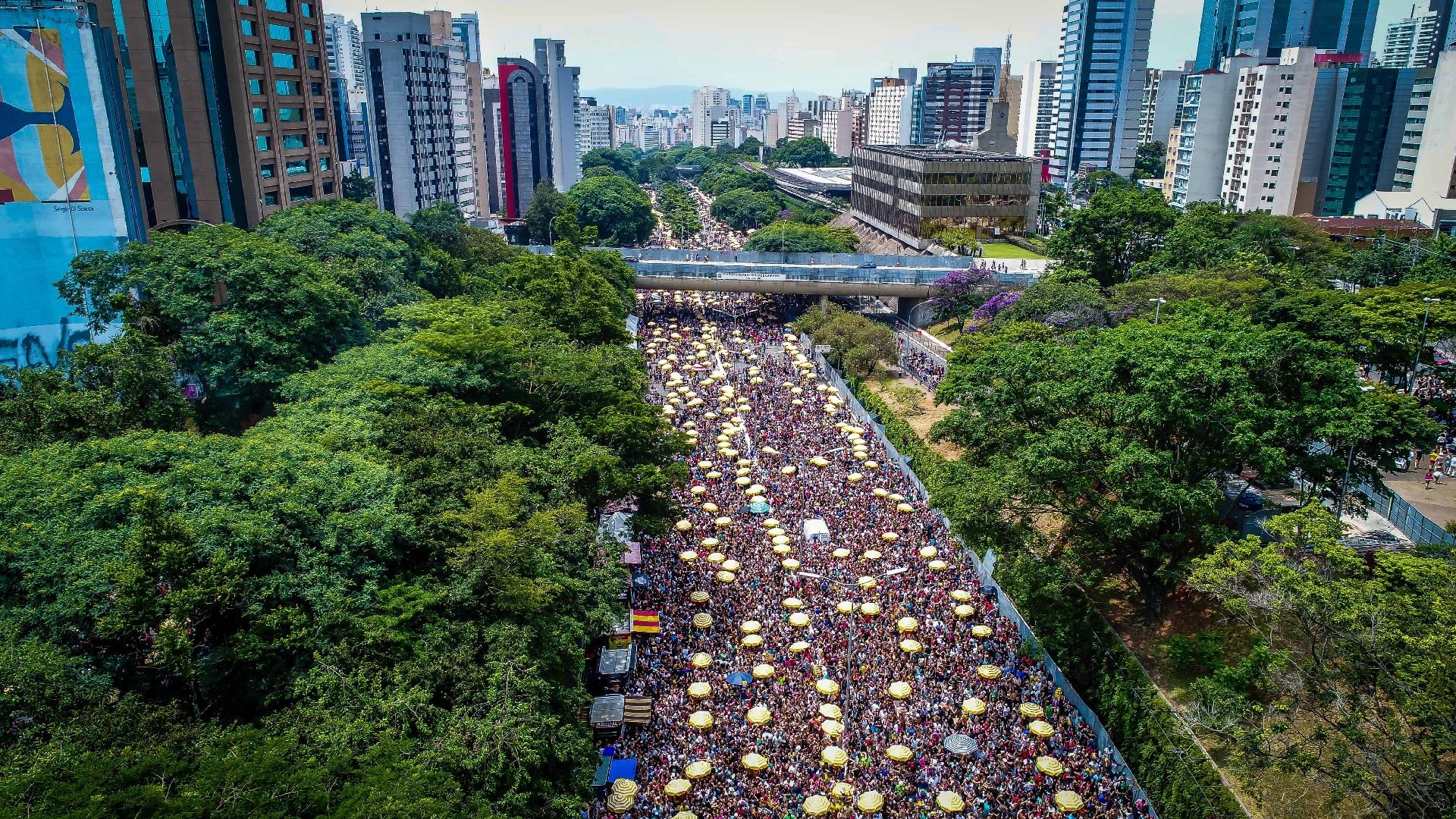Público acompanha desfile do Bloco Largadinho, da cantora Claudia Leitte, pela av. 23 de Maio, zona sul de São Paulo - Edson Lopes Jr./UOL