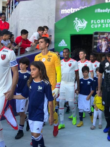 Marcelinho entra em campo com o Flamengo na Flórida - Reprodução/Twitter