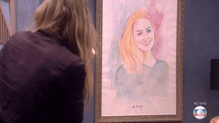 Paula admira quadro do quarto do líder - Reprodução/GloboPlay - Reprodução/GloboPlay