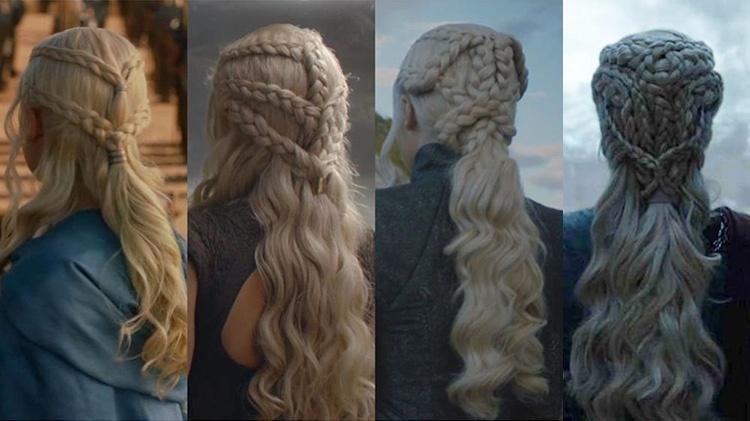 A evolução das tranças de Daenerys em "Game of Thrones" - Reprodução e Montagem/UOL - Reprodução e Montagem/UOL