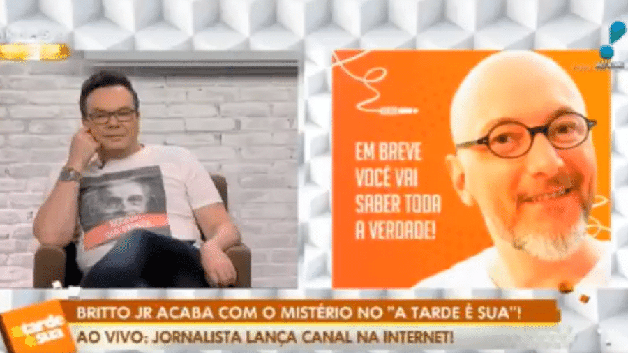 Felipeh Campos e Britto Jr. discutem ao vivo na RedeTV - reprodução/RedeTV