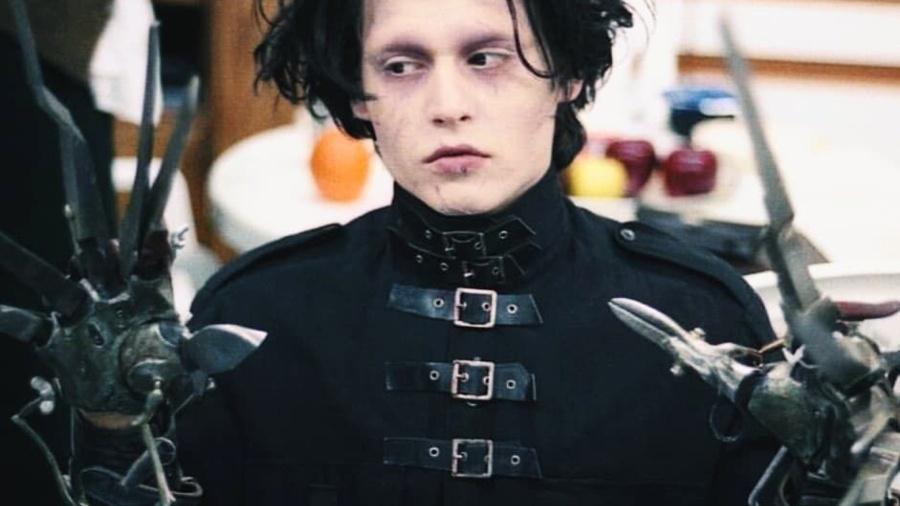 Johnny Depp em "Edward Mãos de Tesoura" - Reprodução/20th Century Fox