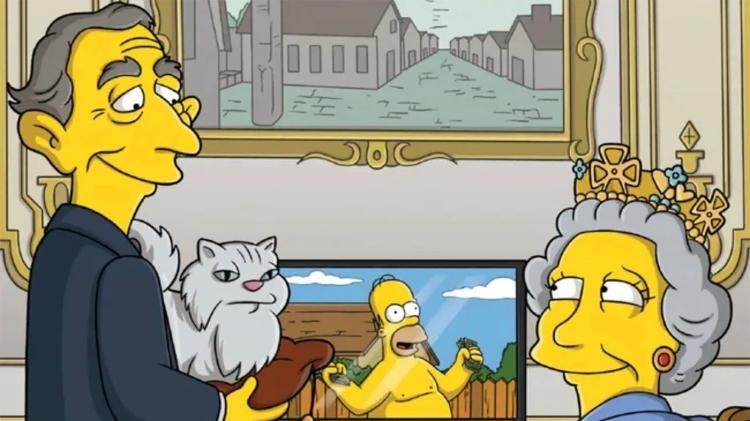 Elizabeth apareceu em 'Os Simpsons' - Reprodução - Reprodução
