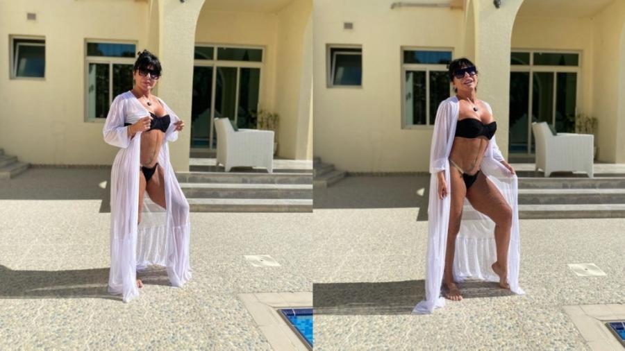 Gretchen posa de biquíni em viagem ao Qatar para Copa do Mundo  - Reprodução/Instagram