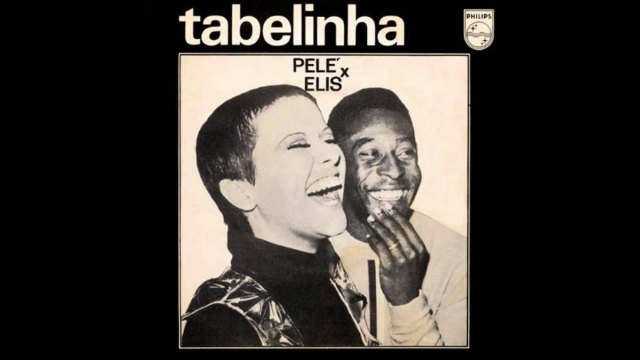 Capa do compacto "Tabelinha", de Elis Regina e Pelé, lançado em 1969 - Reprodução