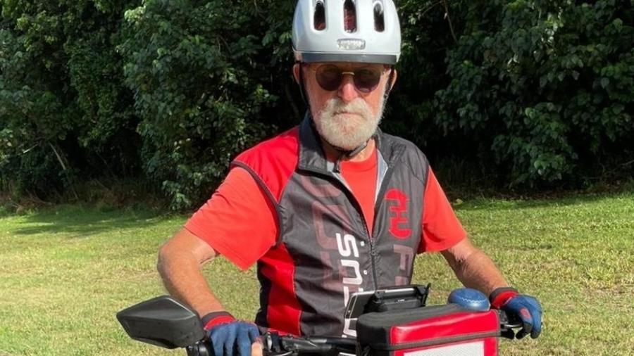 Com 81 anos, Tilmann Waldthaler continua pedalando por aí - Arquivo pessoal