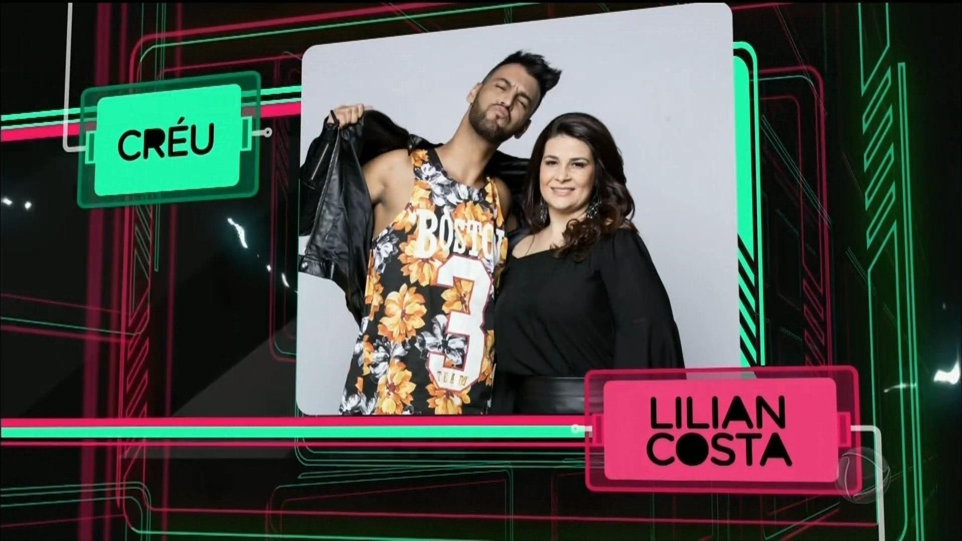 O funkeiro Créu e a mulher, a produtora Lilian Costa - Reprodução/Record