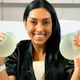 Amanda Djehdian exibe próteses de silicone retiradas dos seios - Reprodução/Instagram