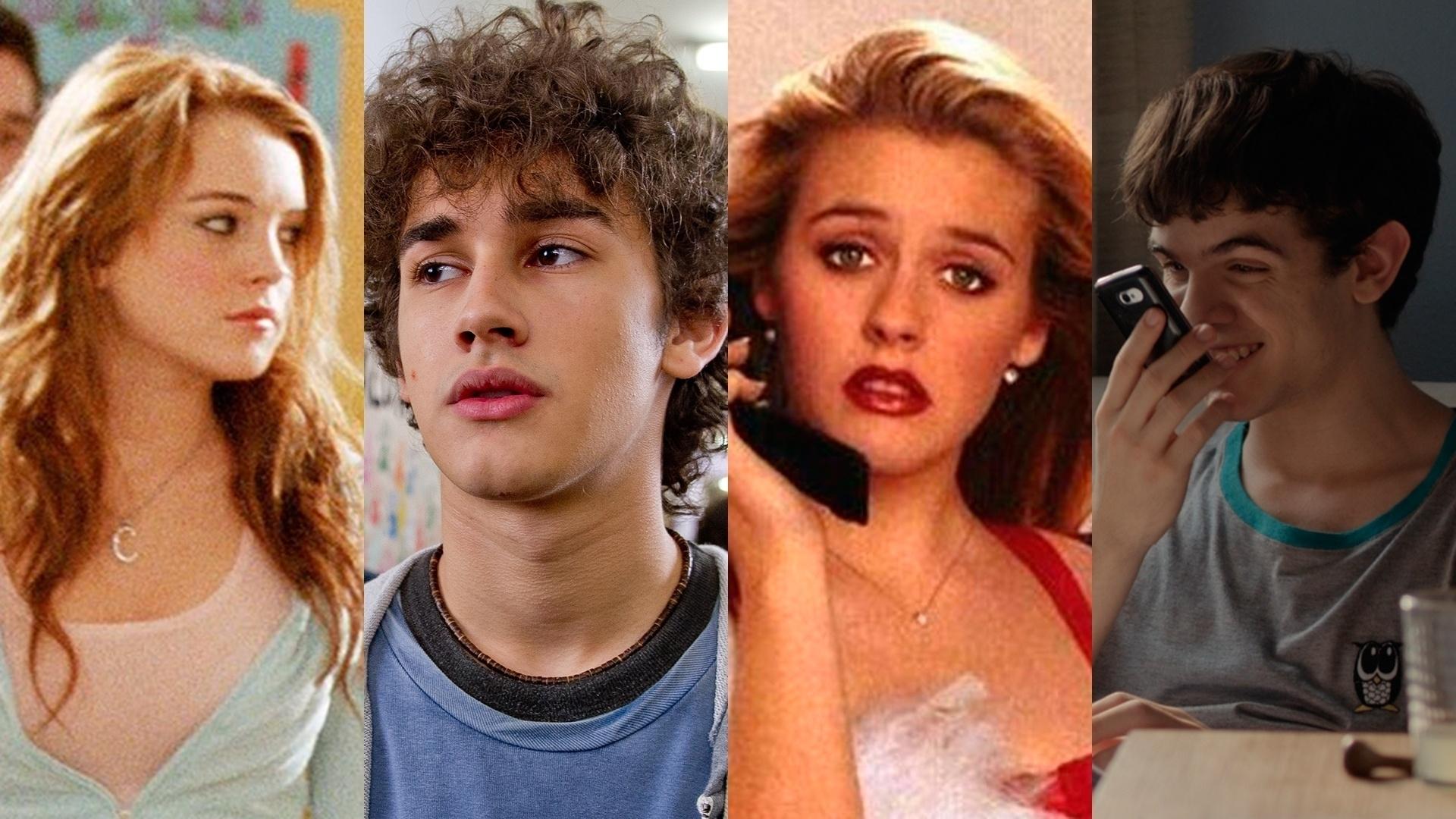 Cenas dos filmes "Meninas Malvadas" (2004), de Mark Waters, "Eu Fico Loko" (2017), de Bruno Garotti, "As Patricinhas de Beverly Hills" (1995), de Amy Heckerling e "Hoje Eu Quero Voltar Sozinho" (2014), de Daniel Ribeiro - Reprodução/Montagem