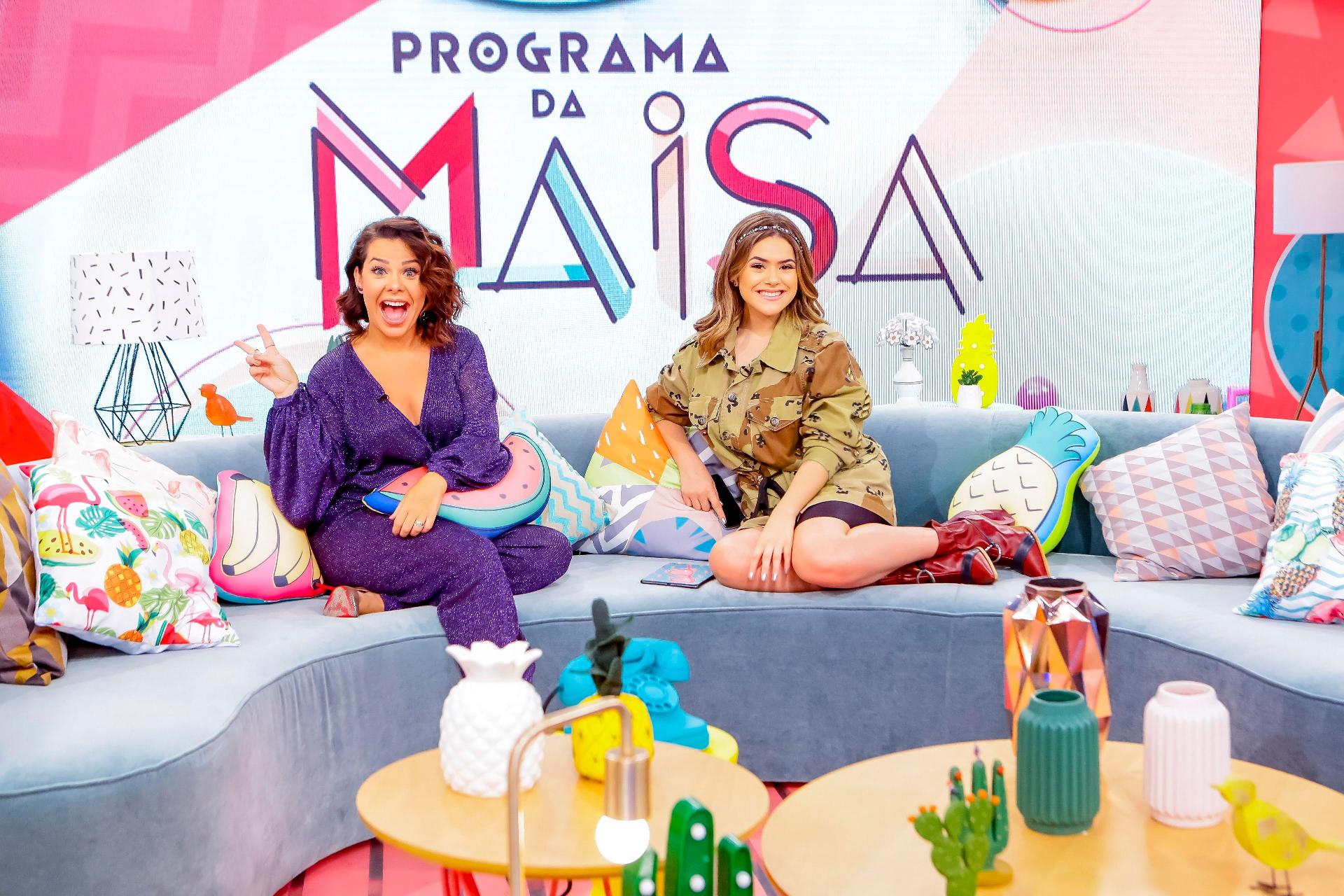 Maisa Silva recebe Fernanda Souza na estreia do "Programa da Maisa", no SBT - Gabriel Cardoso/SBT