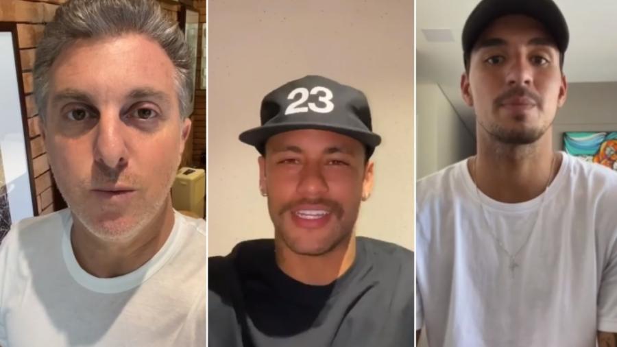 Luciano Huck, Neymar Jr. e Gabriel Medina, integrantes do grupo de WhatApp Diretoria fazem campanha pelo Ação SP - Reprodução/Instagram