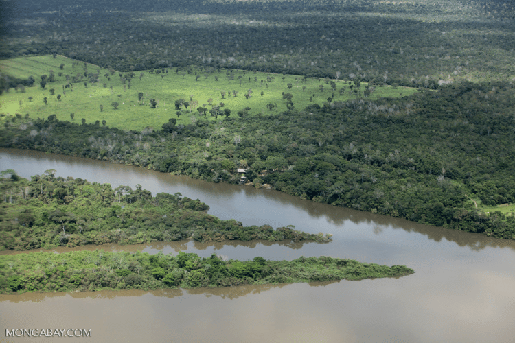 Mongabay: Rio no Mato Grosso, em trecho do Arco do Desmatamento, no sul da Amazônia - Rhett Butler/Mongabay - Rhett Butler/Mongabay