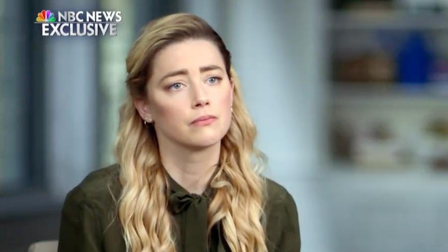 Amber Heard em entrevista sobre o julgamento contra Johnny Depp -  TODAY/NBC