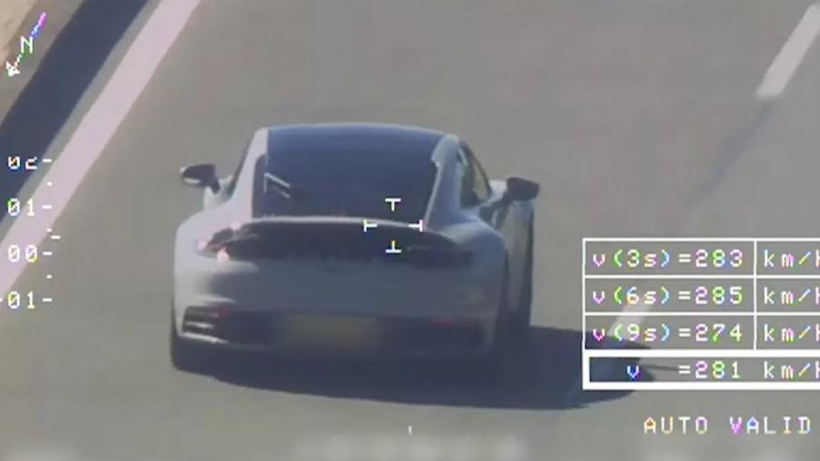 Porsche é flagrado a 285 km/h na Espanha - Reprodução