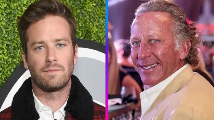 O ator Armie Hammer (à esquerda) é filho do empresário Michael Hammer (à direita) - Michael Kovac/Getty Images for GQ/Greg Doherty/Getty Images