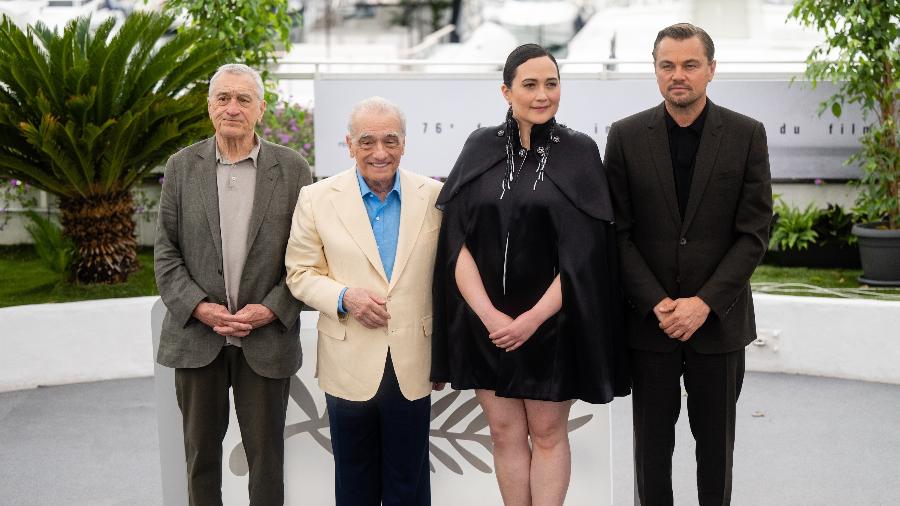 Robert de Niro, Lily Gladstone, Leonardo DiCaprio e Martin Scorsese apresentam "Killers of the Flower Moon" no Festival de Cannes - Samir Hussein/WireImage