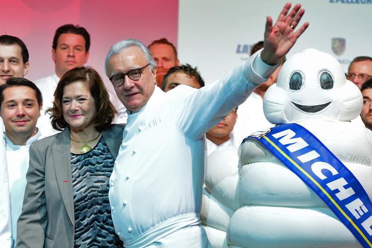 Chef francês Alain Ducasse na premiação do Michelin em 2016