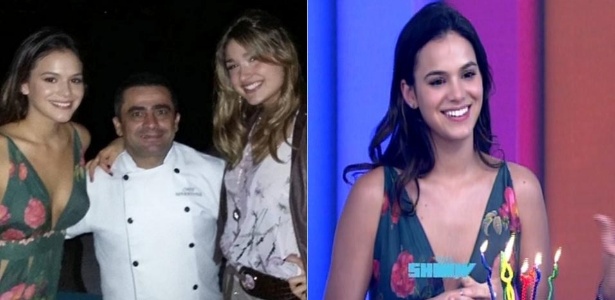 Bruna Marquezine no aniversário de Sasha (à esquerda) e nesta terça ao comemorar seus 20 anos no "Vídeo Show"