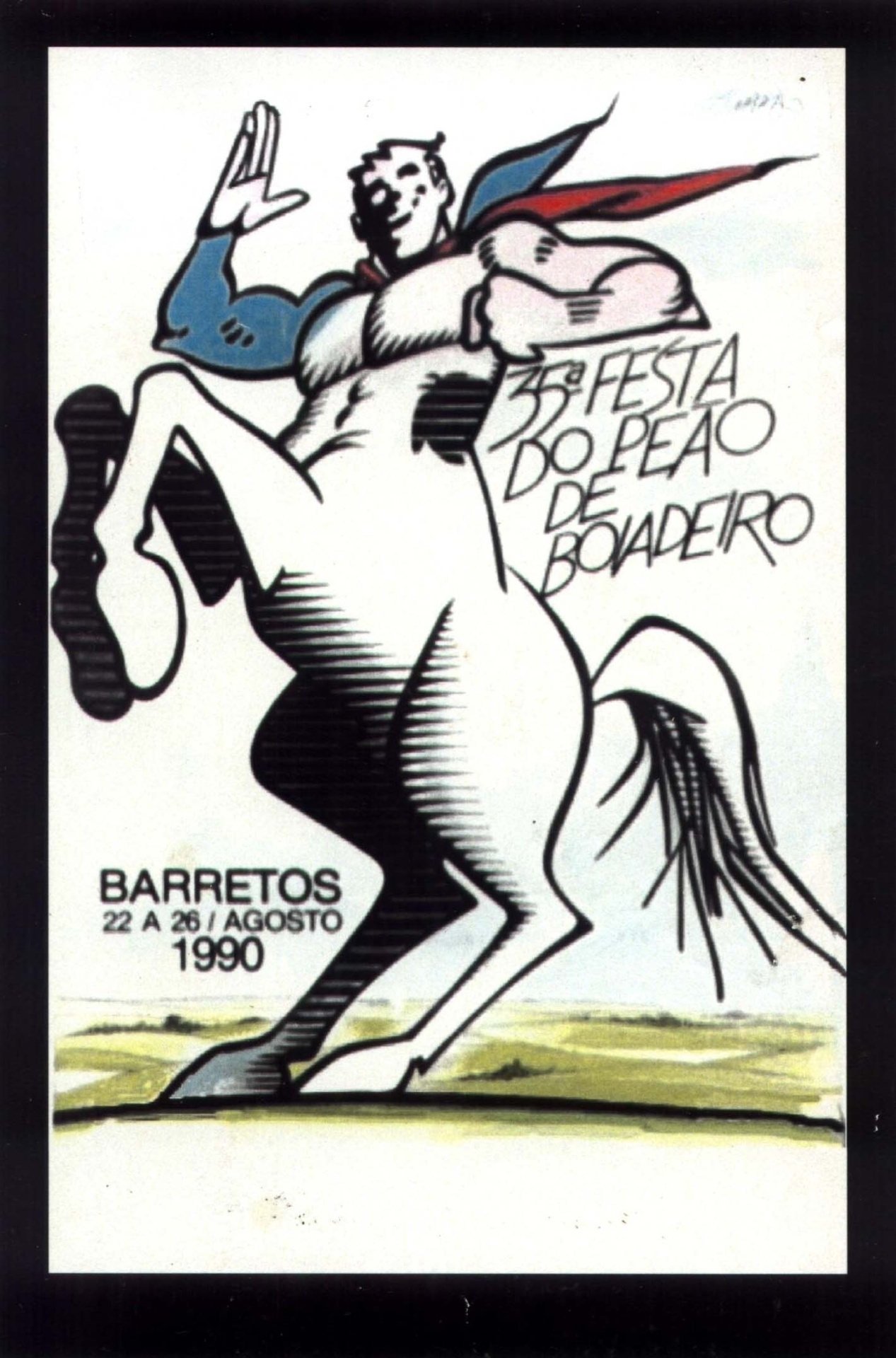 Em 1990, o cartunista Ziraldo foi o encerragado de ilustrar o cartaz da Festa de Barretos - Reprodução