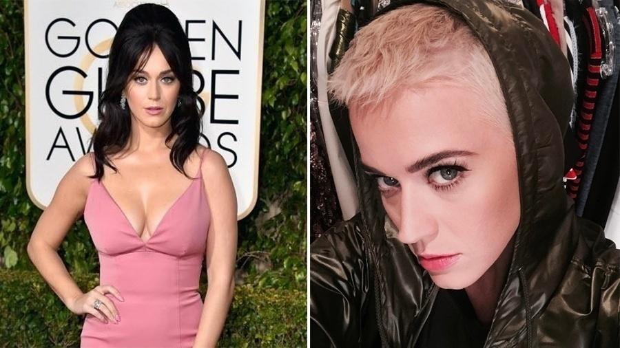 Katy Perry que radicalizou mesmo o visual. - Getty Images/Reprodução/Instagram