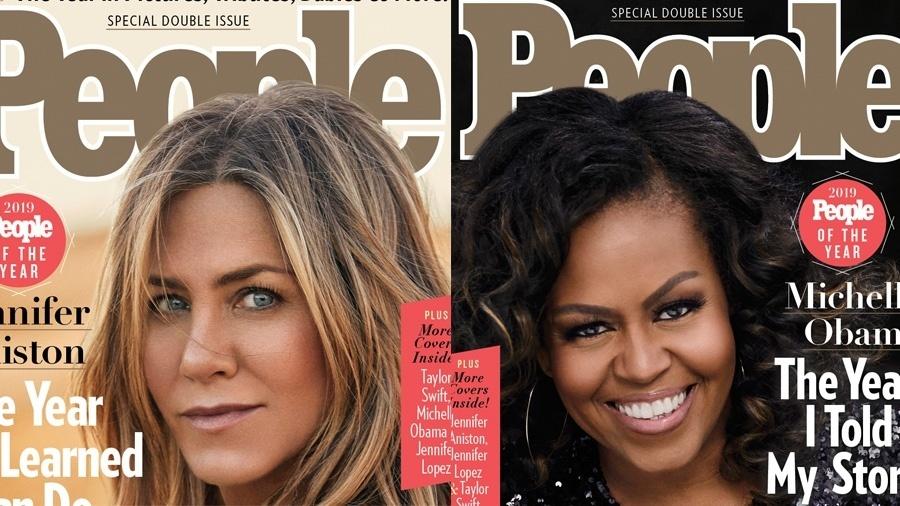 Jennifer Aniston e Michelle Obama estão na capa da People como Pessoas do Ano em 2019 - Reprodução/People
