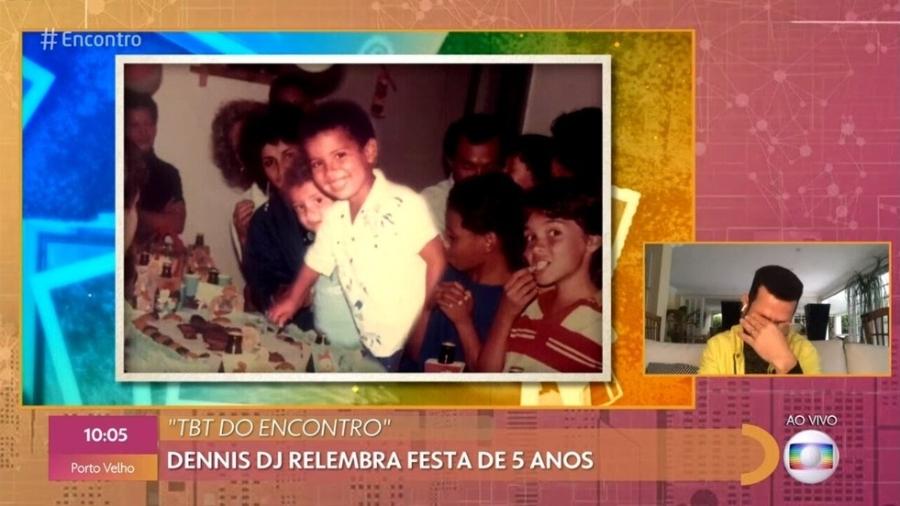 Dennis DJ se emocionou no quadro "#TBT do Encontro"  - Reprodução / TV Globo