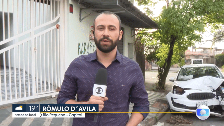 Rômulo D"Ávila em matéria do telejornal "Bom Dia São Paulo" - Reprodução/Globo