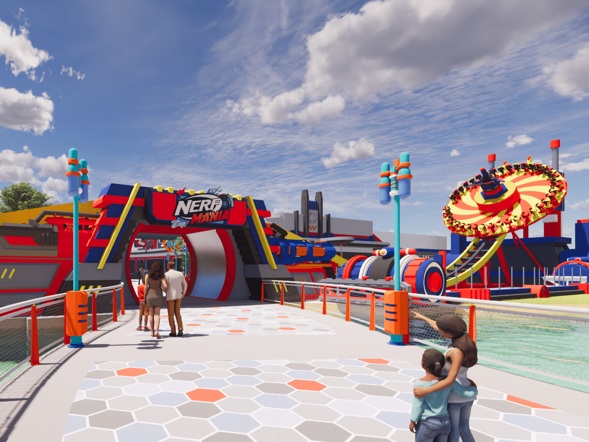 Nerf começa a tomar mais forma no Beto Carrero World.