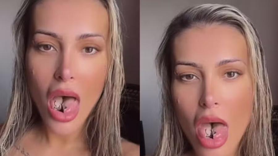 Andressa Urach se submeteu a um procedimento de bifurcação da língua