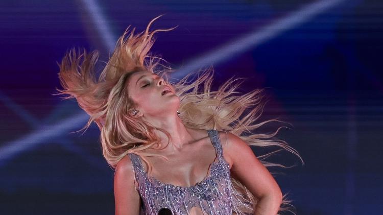 14.set.2024 -  Zara Larsson se apresenta no Palco Mundo durante o segundo dia do Festival Rock In Rio 