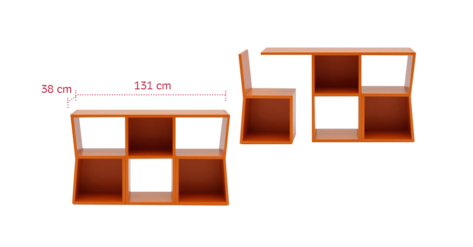 Os móveis com mais de um uso são mais do que bem-vindos onde o espaço é limitado. O móvel Trick, projetado pela designer japonesa Sakura Adachi (www.sakurah.net), é uma pequena estante quando fechado e uma mesa para refeições, com duas cadeiras, quando "desmembrado" - Divulgação/ Arte UOL