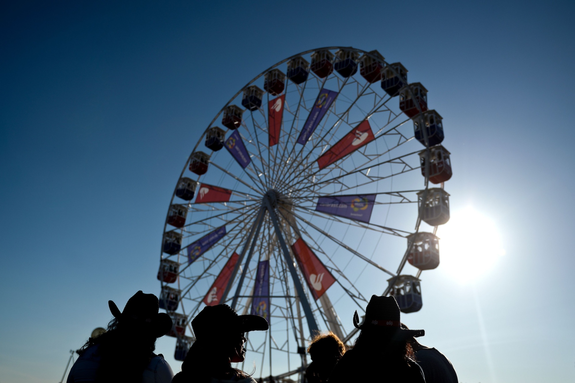 19.mai.2016 - Rock in Rio Lisboa conta com roda-gigante Parque da Bela Vista - Patricia de Melo Moreira/AFP