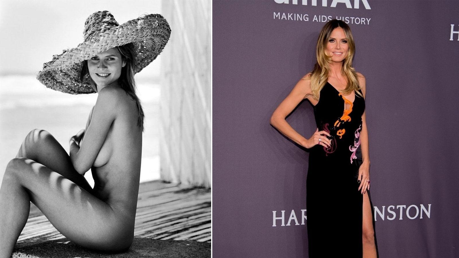 Heidi Klum, 44, é outra beldade que se manteve maravilhosa. A alemã se tornou modelo aos 19 anos - Reprodução/Instagram/Getty Images