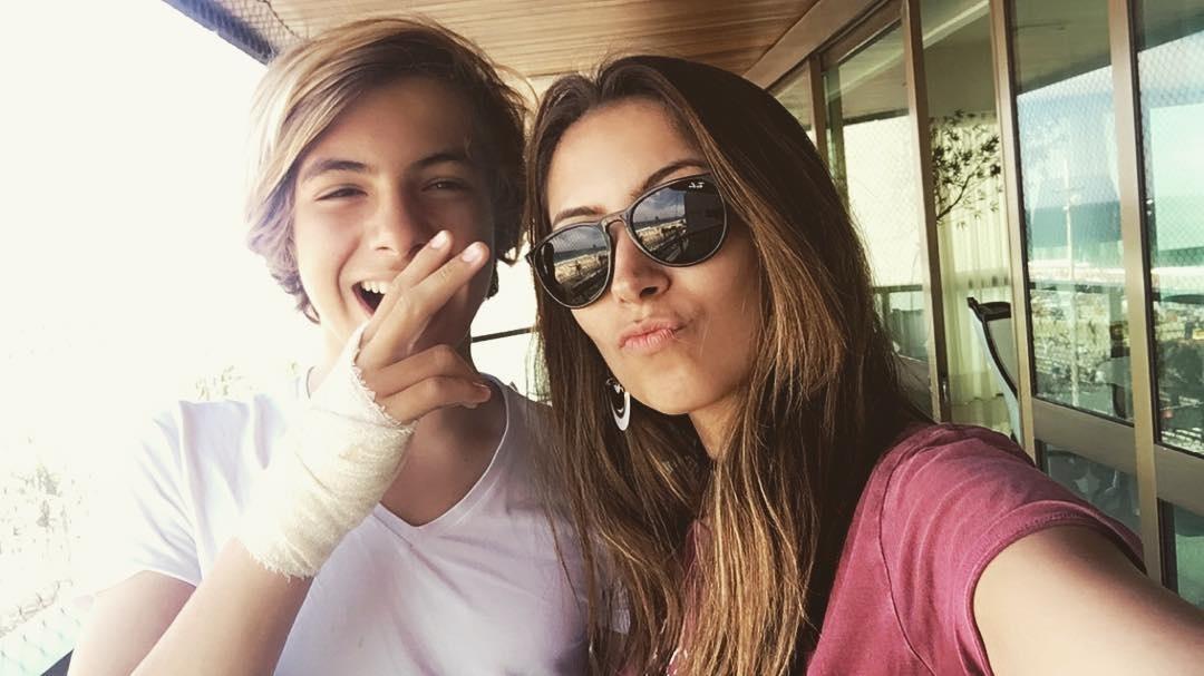 Paloma com o "sobrinho galã" Felipe, filho de Patrícia Poeta com o diretor da Globo Amauri Soares - Reprodução/Instagram
