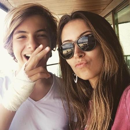 Paloma com o "sobrinho galã" Felipe, filho de Patrícia Poeta com o diretor da Globo Amauri Soares - Reprodução/Instagram - Reprodução/Instagram