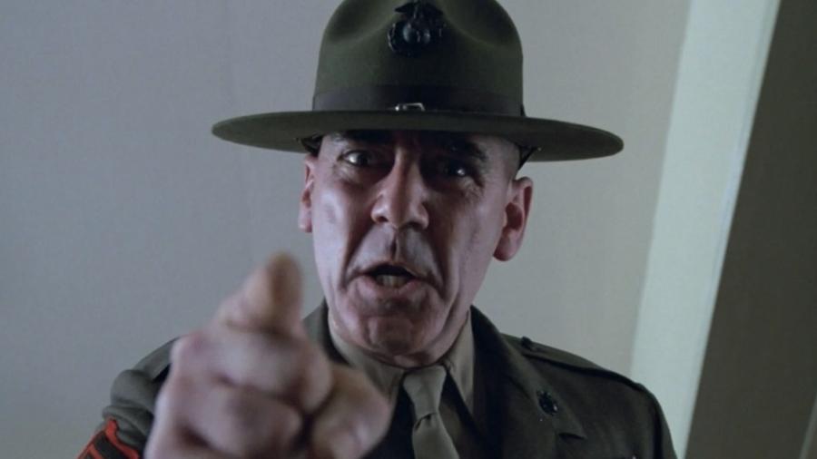 Ermey impressionou como o Sargento General Hartman "Em Nascido para Matar", clássico de Stanley Kubrick, de 1987 - Divulgação