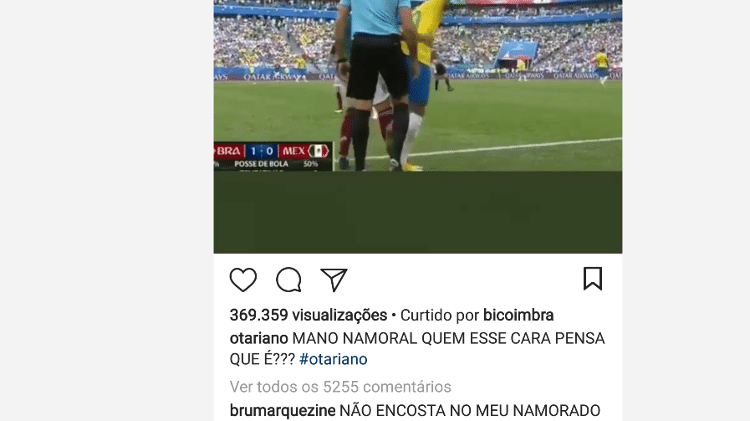 Bruna Marquezine comenta lance em que Neymar leva pisão - Reprodução/Instagram - Reprodução/Instagram