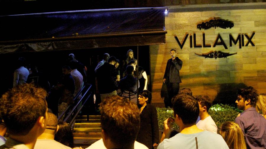 Entrada da casa noturna Villa Mix, na Vila Olímpia, que deixou de usar o nome após caso de agressão - Edson Lopes Jr./Folhapress