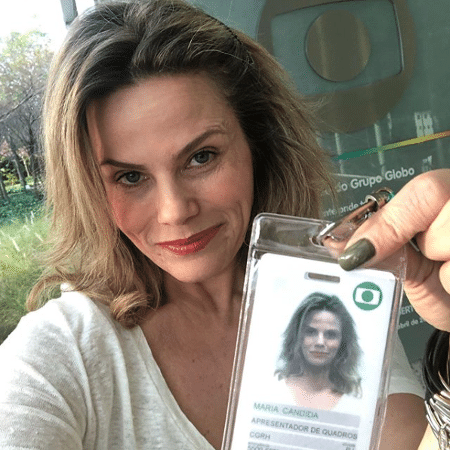 Maria Cândida publica foto de seu novo crachá na TV Globo, para onde voltou após 22 anos em um quadro no programa É de Casa - Reprodução/Instagram