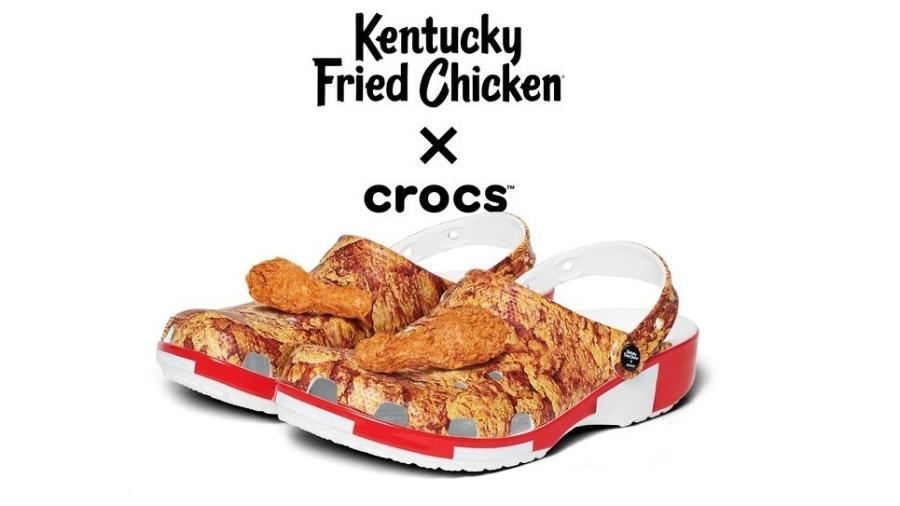 KFC e Crocs lançam calçado com estampa de fango frito - Reprodução