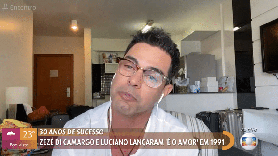 Zezé Di Camargo chora ao ver vídeo do pai no "Encontro com Fátima Bernardes" - Reprodução/Globoplay