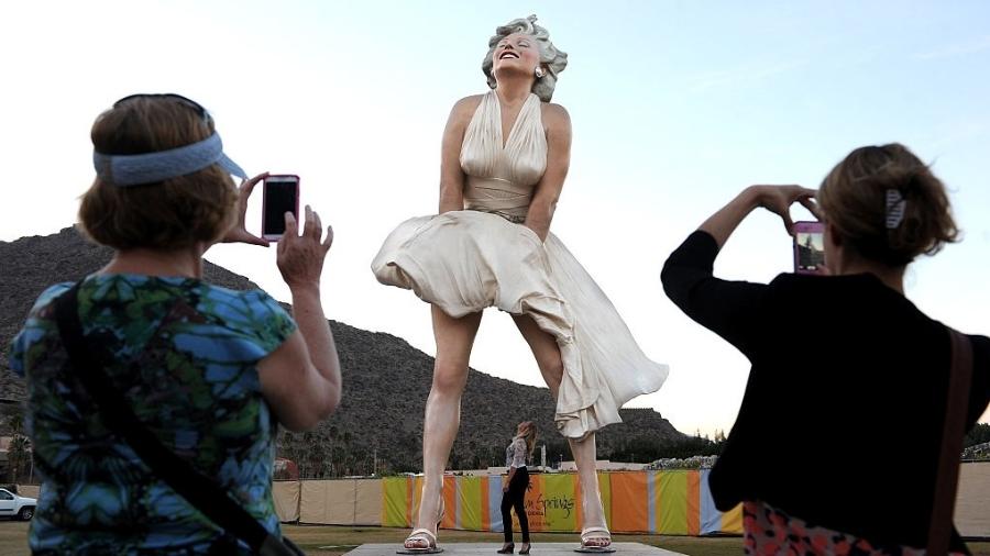 A estátua já existia e foi realocada em Palm Springs - Getty Images