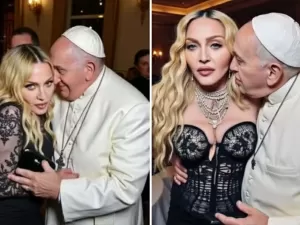 Madonna provoca a igreja católica ao fazer IA ao lado do Papa Francisco