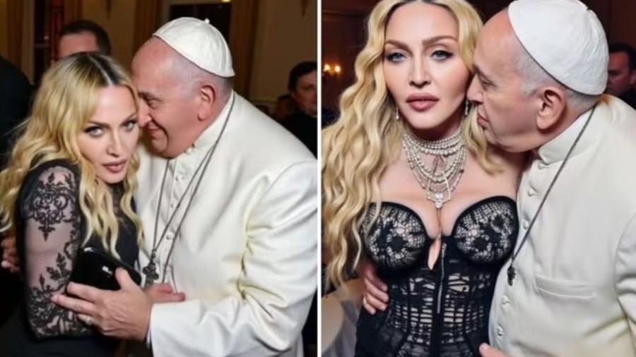 Madonna faz IA ao lado de Papa Francisco